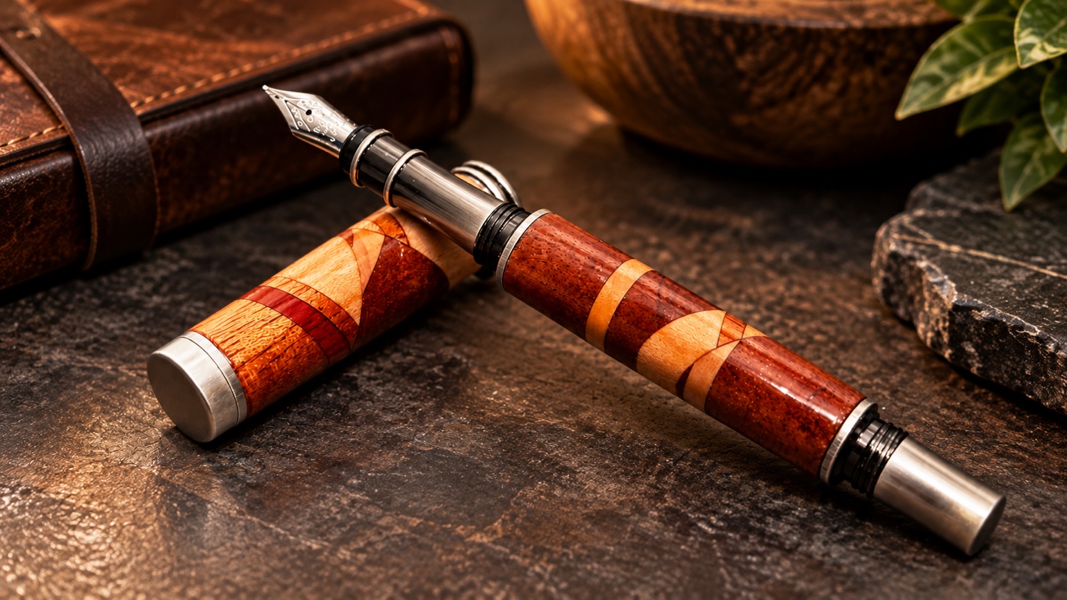 Handcrafted segmented fountain pen